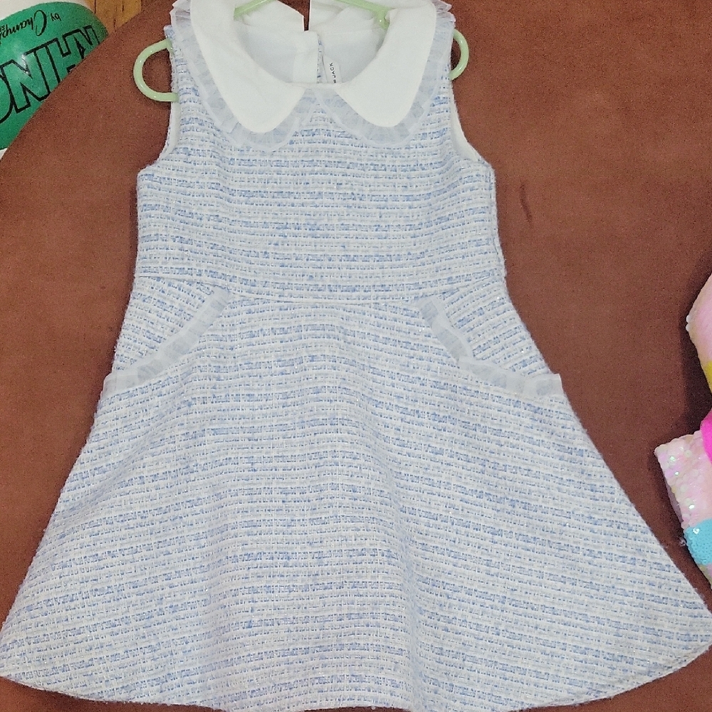 Janie and Jack White Collar Blue Dress